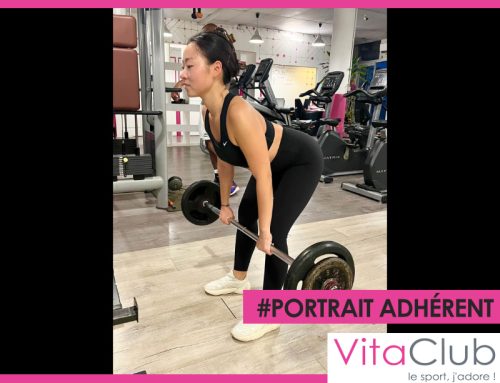 Portrait : Sia motivée pour sa séance de musculation avec VitaClub !