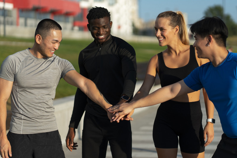 s'entrainer en groupe pour rester motivé